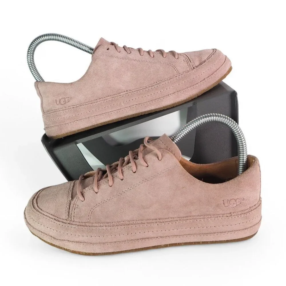 UGG Blake Suede Casual Lace-up‎ Fashion Sneakers Dusk Pink 1019109 Women's 6.5